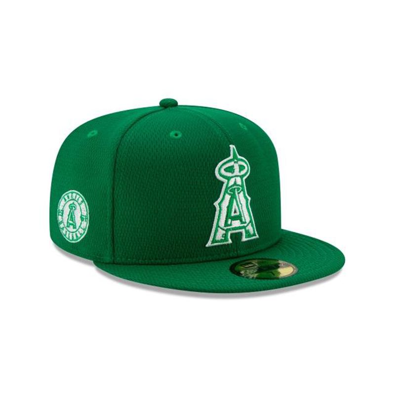 MLB Los Angeles Angels St Patricks Day 59Fifty Fitted (LEC0882) - Green New Era Caps